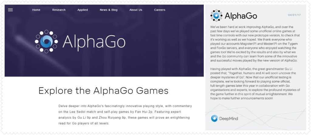 Google’s AlphaGo played as Master won more than 50 straight games against the world’s top Go players&nbsp;online
